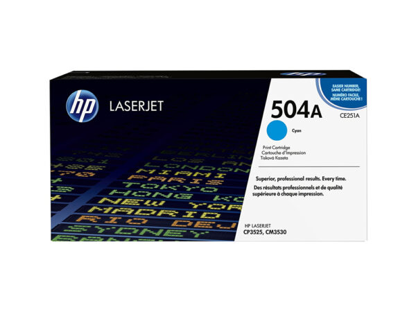 HP 504A Cyan Original LaserJet Toner Cartridge