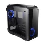 Thermaltake View 71 TG 4x Tempered Glass Side Window, Blue LED Full Tower Black Desktop Case