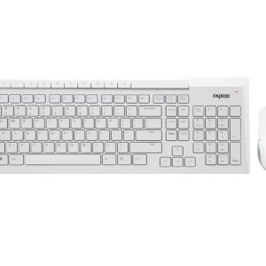 Rapoo 8200P White Wireless Keyboard & Mouse Combo with Bangla