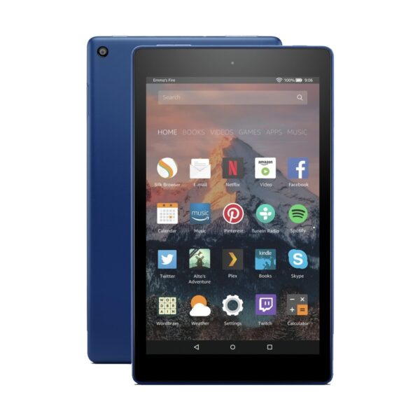 Amazon Kindle Fire HD 8 (Quad Core 1.3 GHz, 1.5GB RAM, 16GB Storage, 8 Inch HD Display) Marine Blue Tablet with Alexa