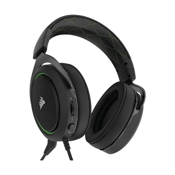 Corsair HS50 Wired Black Stereo Gaming Headset-Green (AP)