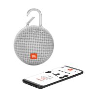 JBL Clip 3 White Portable Bluetooth Speaker
