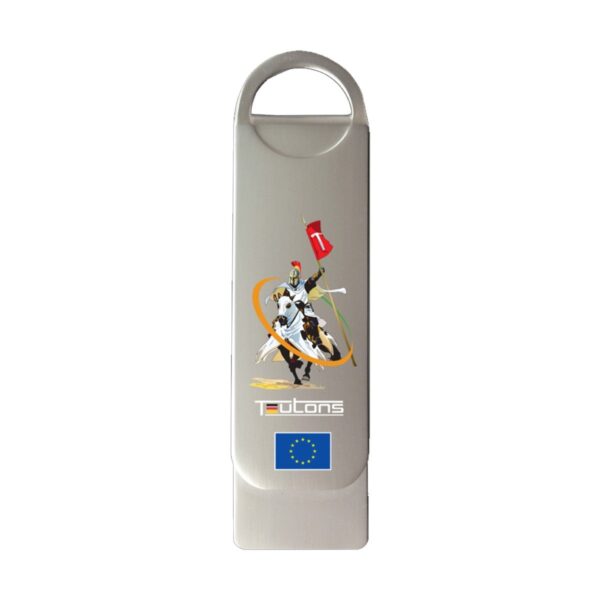 Teutons Metallic Knight EU32GB USB 3.1 Gen-1 Flash Drive Metallic Silver