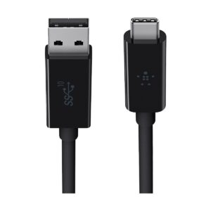 USB Male to Type-C, 1 Meter, Black Charging & Data Cable