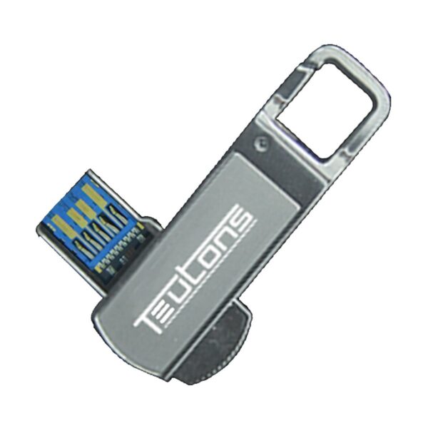 Teutons Flash Drive 64GB USB 3.1 Gen-1 Medal Silver