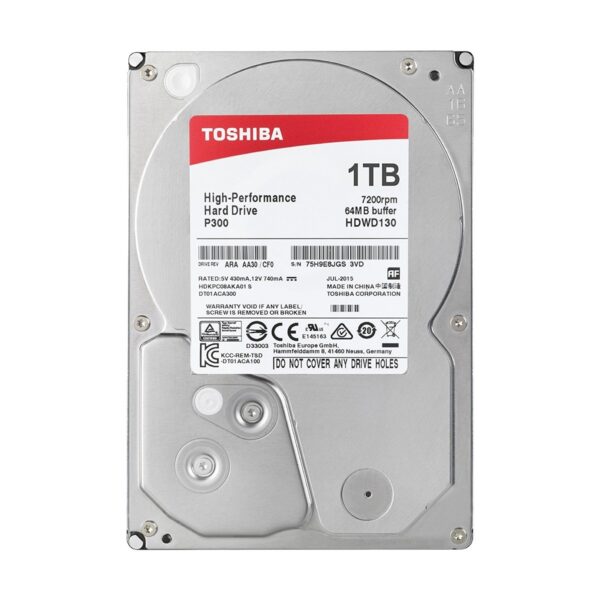 Toshiba 1TB 3.5 Inch SATA 7200RPM Desktop HDD