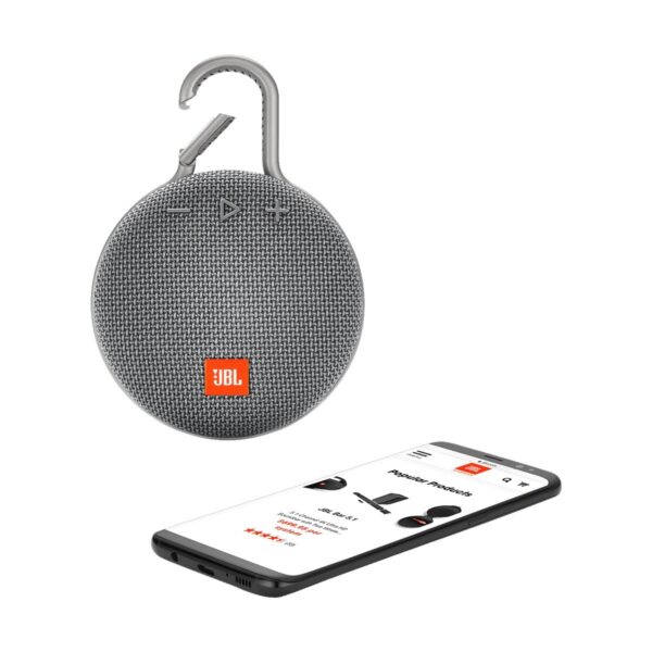 JBL Clip 3 Grey Portable Bluetooth Speaker