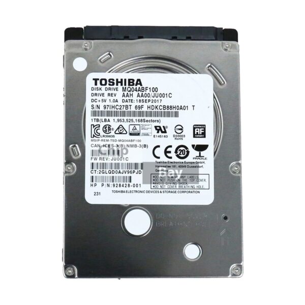 Toshiba 1TB 2.5 Inch SATA 5400RPM Notebook HDD