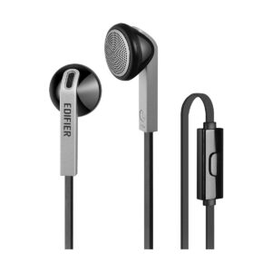 Edifier P190 Hi-Fi Sound Comfortable Fit Wired Black Silver Earphones With Microphone