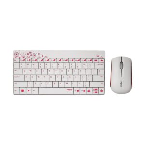 Rapoo 8000 White Wireless Keyboard & Mouse Combo with Bangla