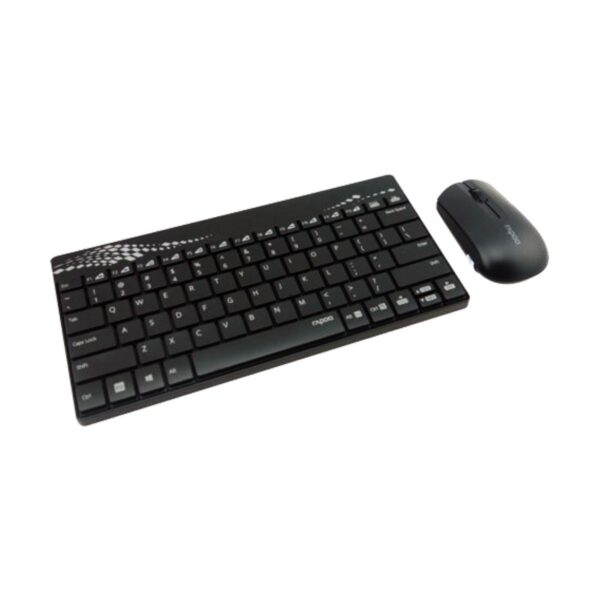 Rapoo 8000P Black Wireless Keyboard & Mouse Combo with Bangla