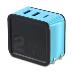 REMAX RP-U24 Kutry Series 2 Port USB & Type-c 3.4 A Blue Adapter