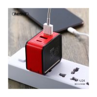 REMAX RP-U24 Kutry Series 2 Port USB & Type-c 3.4 A Red Adapter