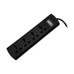Huntkey SZM401 Four Socket One Switch Black PowerStrip