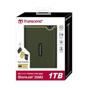 Transcend TS1TSJ25M3G 1TB USB 3.1 Military Green (Slim) External HDD