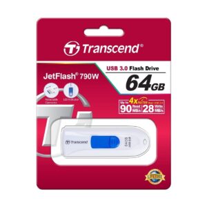 Transcend V-790 64GB USB 3.0 White Pen Drive