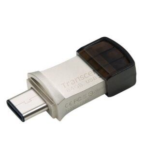 Transcend JetFlash 890S 64GB USB 3.1/Type C Silver Pen Drive