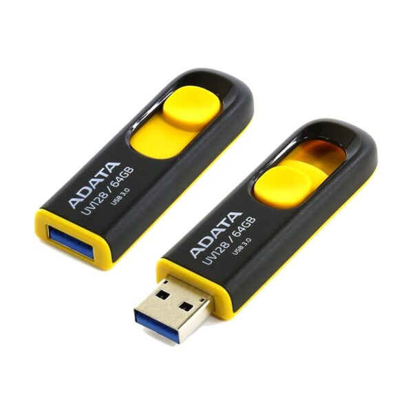 A Data UV128 64GB Black-Yellow USB 3.0 Pen Drive