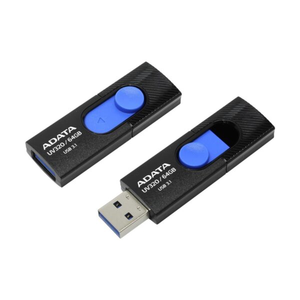 A Data UV320 64GB USB 3.1 Black-Blue Pen Drive
