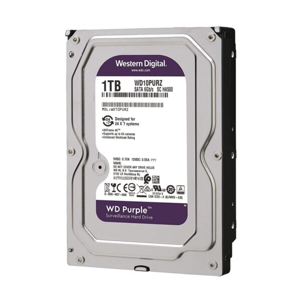 Western Digital Purple 1TB 3.5 Inch SATA 5400RPM Surveillance HDD