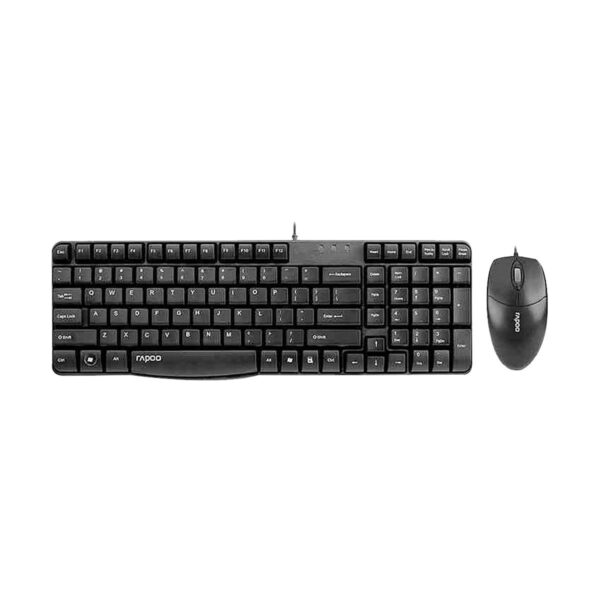 Rapoo X120 Pro Black USB Keyboard & Mouse Combo with Bangla