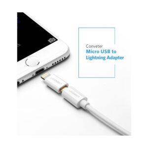 Ugreen Lightning to Micro USB White Adapter