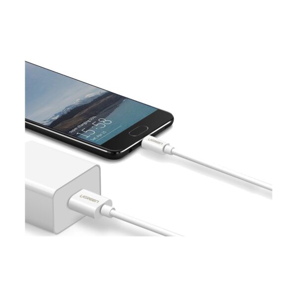 USB Male to Type-C, 1 Meter, White Data Cable