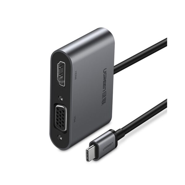 Ugreen USB-C to HDMI+VGA Converter with PD Gray