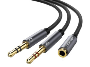 Ugreen 3.5mm Female to 2 male audio Converter Black