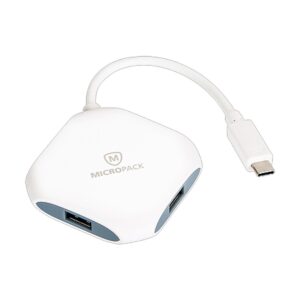 Micropack MDC-4A USB-C to 4-Ports USB-A Hub-White