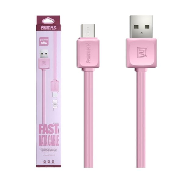 Remax USB Male to Micro USB 1 Meter Pink Data Cable