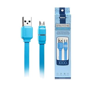 Remax USB Male to Micro USB 1 Meter Blue Data Cable