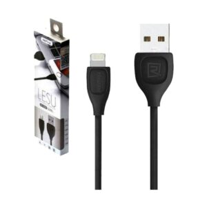 Remax USB Male to Lightning 1 Meter Black Data Cable
