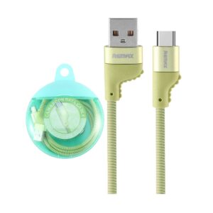 USB Male to Type-C, 1 Meter, Green Data Cable