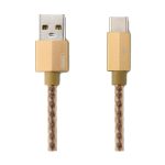 USB Male to Type-C, 1 Meter, Gold Data Cable