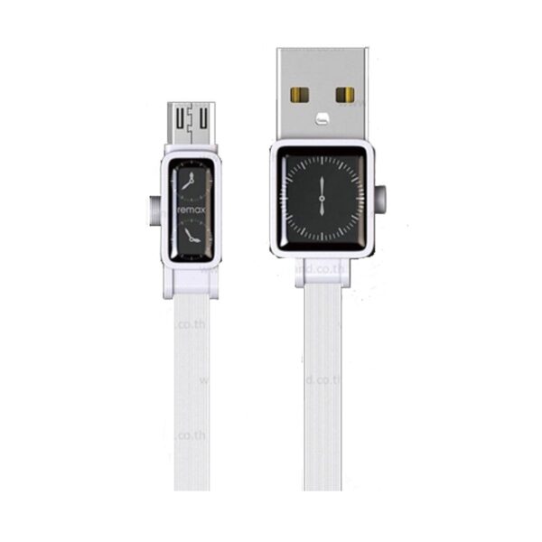 Remax USB Male to Micro USB 1 Meter White Charging & Data Cable