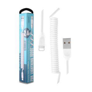 USB Male to Lightning, 1 Meter, White Data Cable