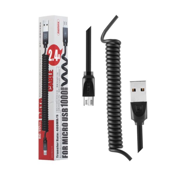 USB Male to Micro USB, 1 Meter, Black Data Cable