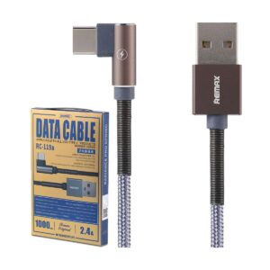 USB Male to Type-C, 1 Meter, Grey Data Cable