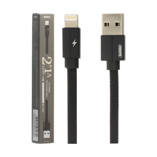 Remax USB Male to Lightning 2 Meter Black Data Cable
