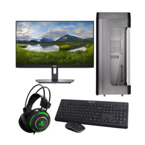 Gaming PC with Intel Core i7-9700K 9th Gen, Z390 Chipset, 16GB 3200MHz RAM, 256GB SSD + 2TB HDD, RTX 2070 8GB GPU, 21.5" Monitor, Gaming Headset, Keyboard & Mouse