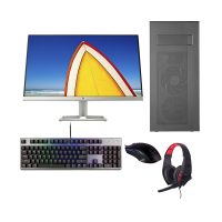 Gaming PC-Zi595 9th Gen Intel i5 9500 3.0GHz, B365M Chipset, 8GB DDR4 2666MHz, 256GB SSD + 2TB HDD, DVD RW, RTX2060 6GB Gr, 24in Monitor, Gaming Headphone, Gaming KB and Mou