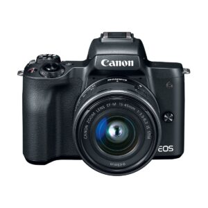 Canon EOS M50 Digital SLR Camera Body with 15-45mm STM Lens (Black)