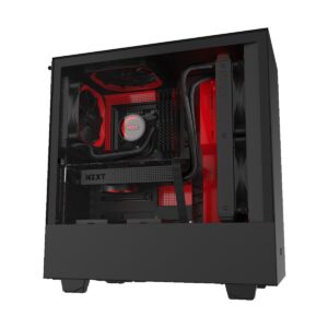 NZXT H510i Compact Mid Tower Black-Red Gaming Casing with Smart Device 2