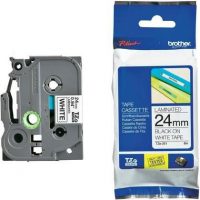 Brother Tze-251(24mm x 8mm) Black on White Tape Cartridge for PT-P900W