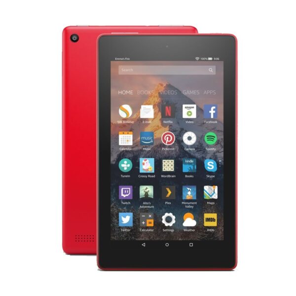 Amazon Kindle Fire HD 8 (Quad Core 1.3 GHz, 1.5GB RAM, 16GB Storage, 8 Inch HD Display) Punch Red Tablet with Alexa