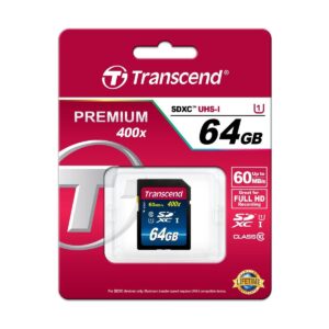 Transcend 64GB SDXC/SDHC Class 10 UHS-I 400x (Premium) Memory Card