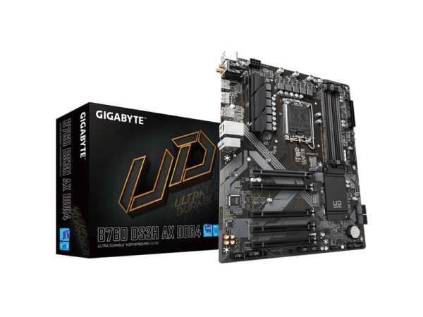 GIGABYTE B760M DS3H AX DDR4 13th and 12th Gen Intel mATX Motherboard