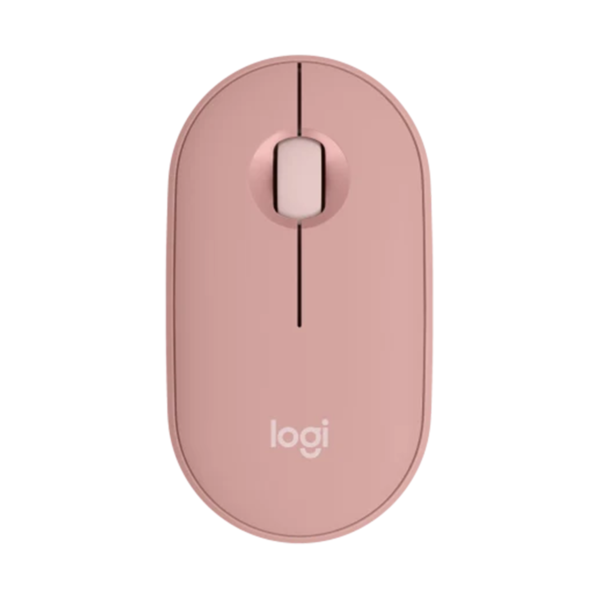 Logitech M350s Pebble Mouse 2, Wireless and Bluetooth Mouse, TONAL ROSE, 1Y (910-006987)