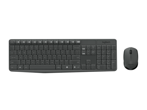 Logitech MK235 Wireless Combo Keyboard and Mouse, Black, 1Y (920-007939)